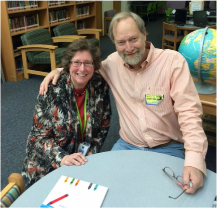 Sharon Freeze with Michael Hall author of Red: A Crayon's Story - Hilburn Academy Library - February 2015
